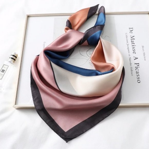 Luxury Fall Scarf Solid Geometric Pattern - Picture 1 of 4